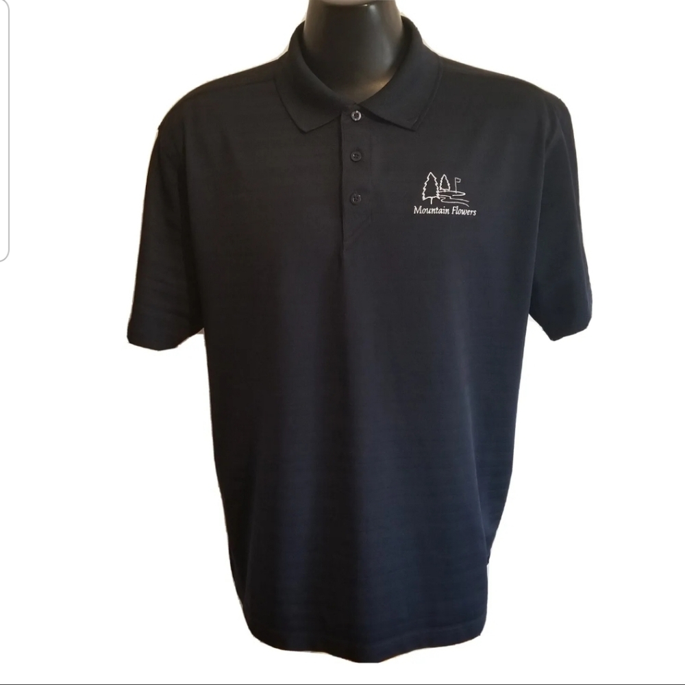 Head Extreme Golf Polo Shirt Mens XL Navy Blue Mountain Flowers The Homestead.